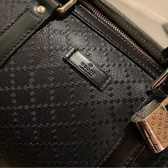 🔥Gucci Diamanté Leather Duffle - Picture 7 of 17